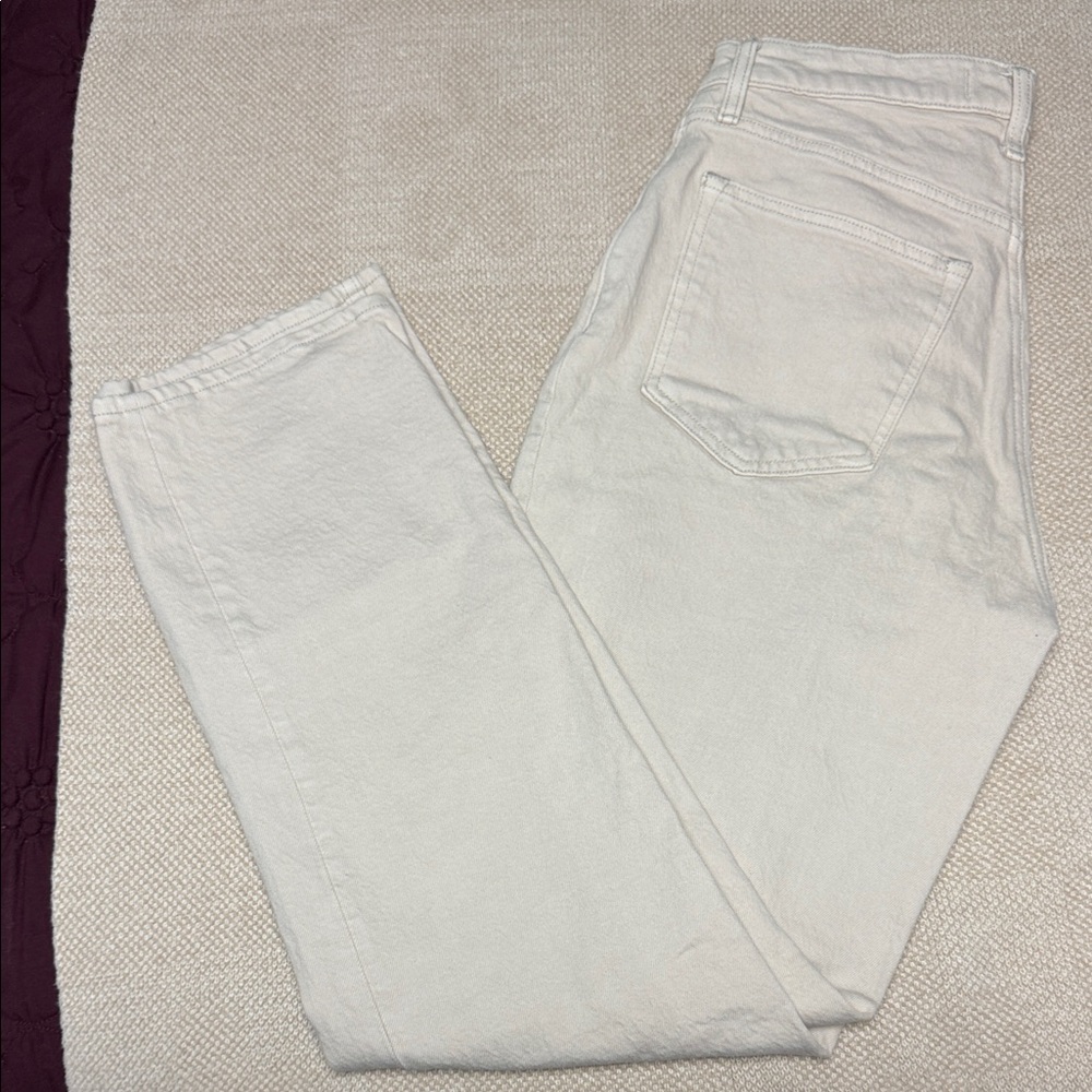 Abercrombie & Fitch Women's High Rise Jeans - Cream